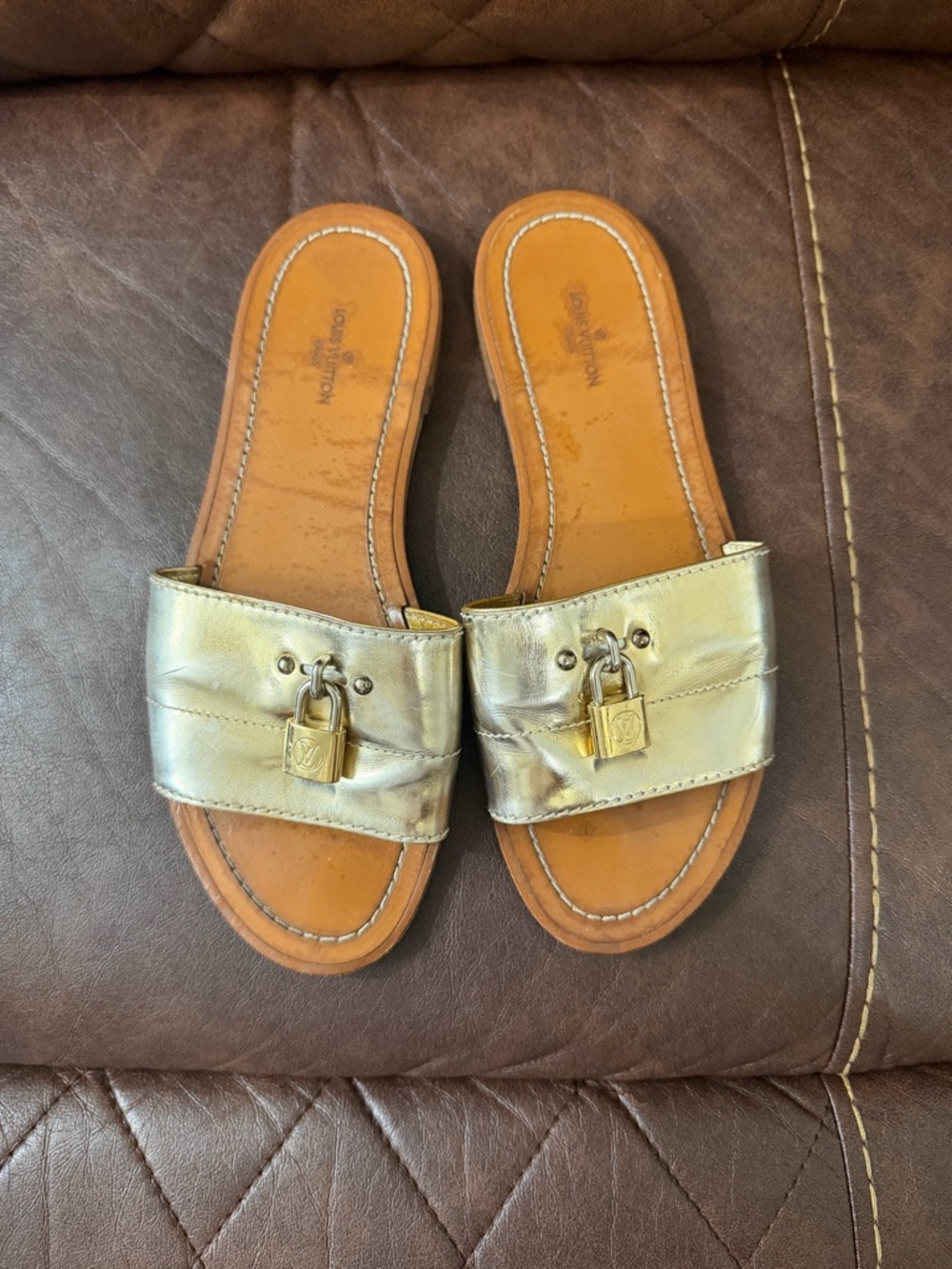 Louis Vuitton Lock It Slide Sandals - Picture 6 of 11